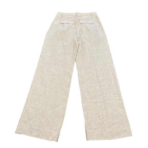 NWT J.Crew Sz 4 Wide-Leg Essential Pant Linen Lightweight High Rise Flax Beige - Picture 6 of 15